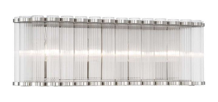 Glasbury Four Light Vanity in Polished Nickel Eurofase Canada