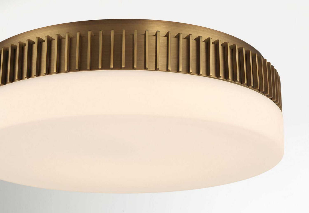 Purgos LED Flush Mount in Antique Brass Eurofase Canada