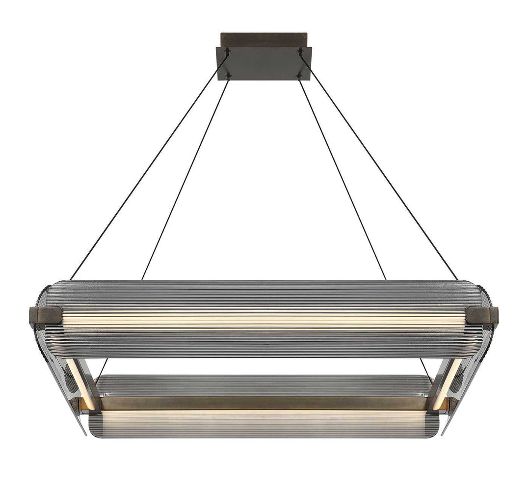Neoness LED Chandelier in Weathered Brass Eurofase Canada
