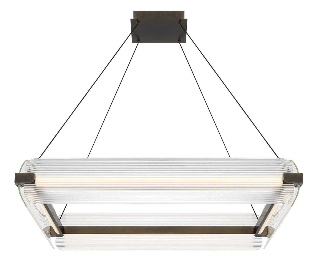 Neoness LED Chandelier in Weathered Brass Eurofase Canada