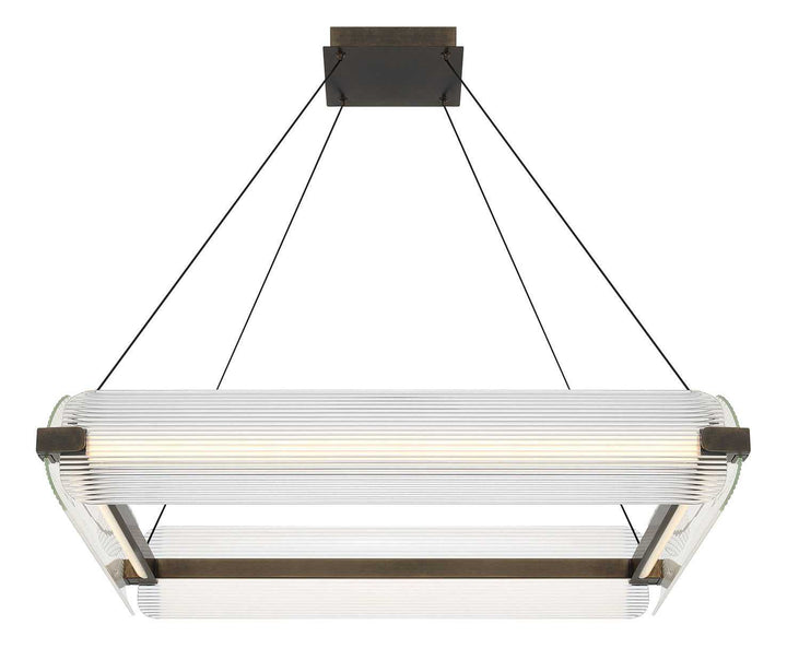 Neoness LED Chandelier in Weathered Brass Eurofase Canada