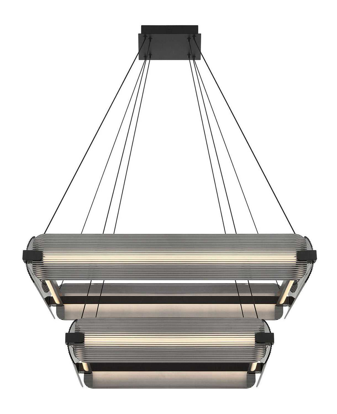 Neoness LED Chandelier in Matte Black Eurofase Canada