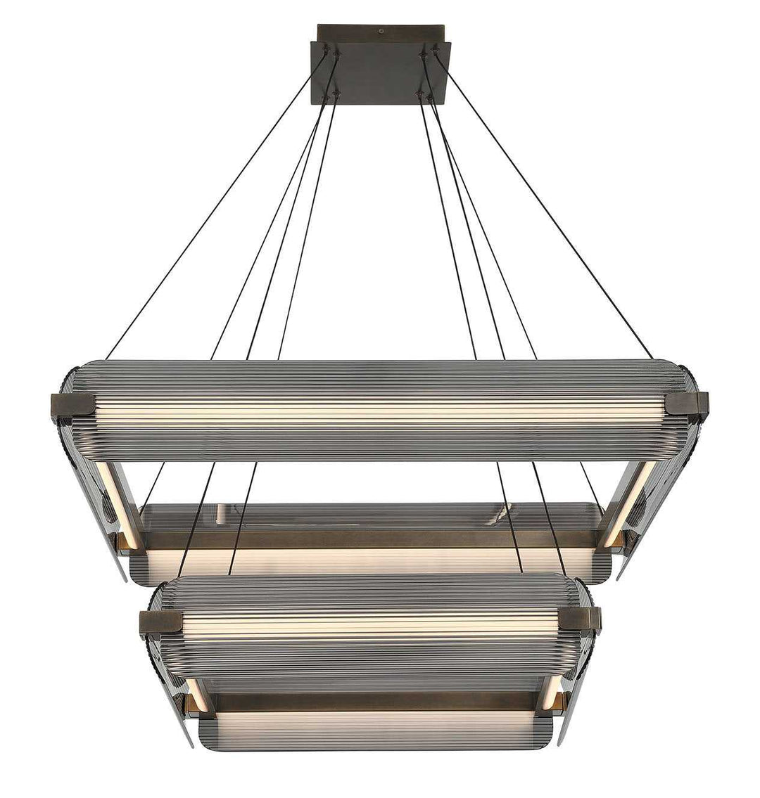 Neoness LED Chandelier in Weathered Brass Eurofase Canada