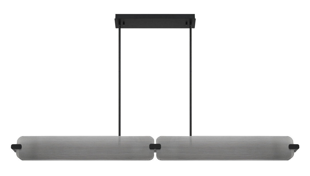 Neoness LED Linear Chandelier in Matte Black Eurofase Canada