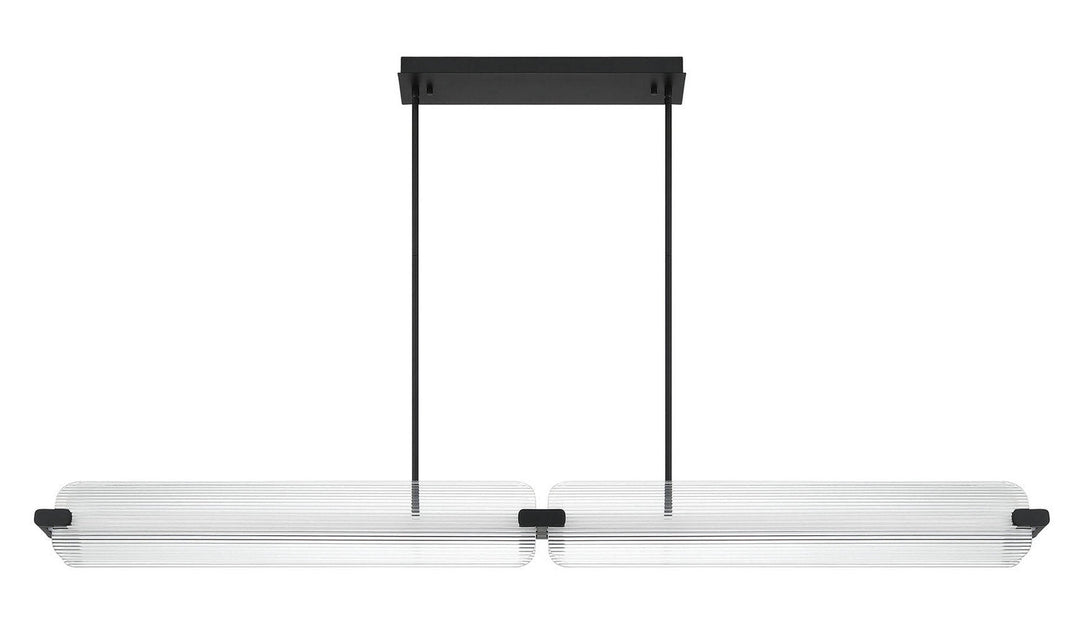 Neoness LED Linear Chandelier in Matte Black Eurofase Canada