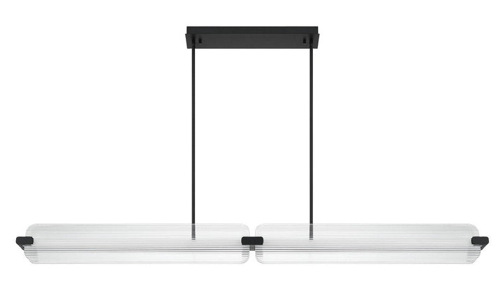 Neoness LED Linear Chandelier in Matte Black Eurofase Canada