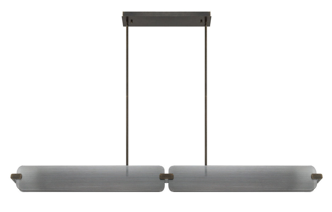 Neoness LED Linear Chandelier in Weathered Brass Eurofase Canada