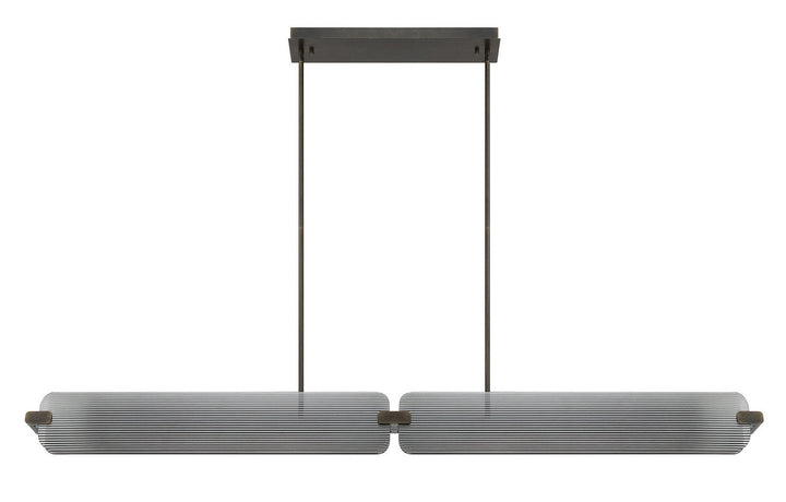 Neoness LED Linear Chandelier in Weathered Brass Eurofase Canada