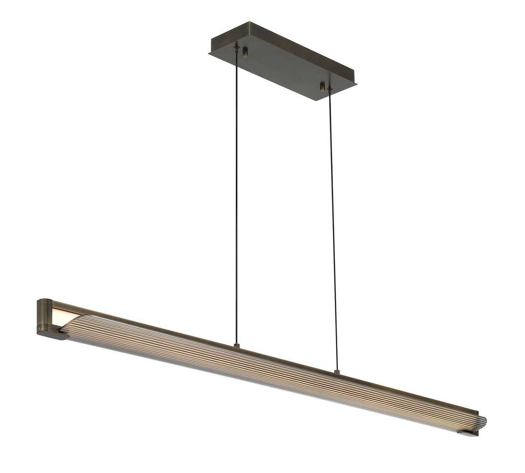 Neoness LED Linear Chandelier in Weathered Brass Eurofase Canada