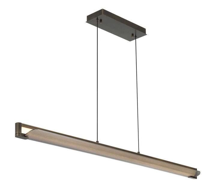 Neoness LED Linear Chandelier in Weathered Brass Eurofase Canada