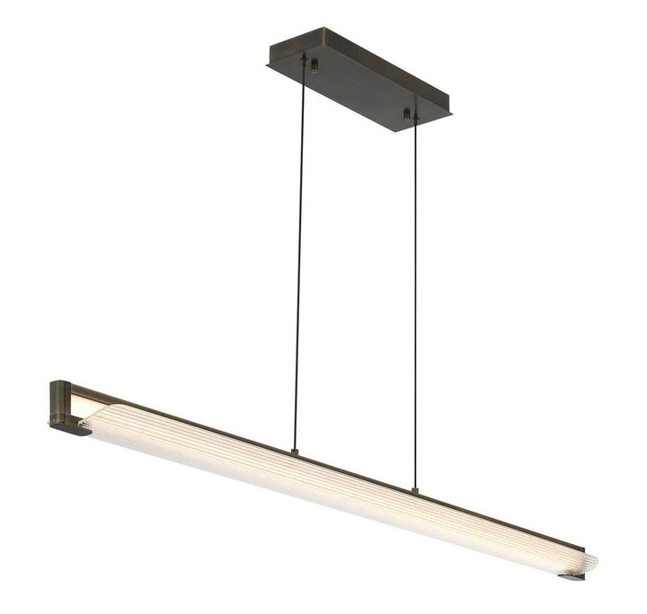 Neoness LED Linear Chandelier in Weathered Brass Eurofase Canada