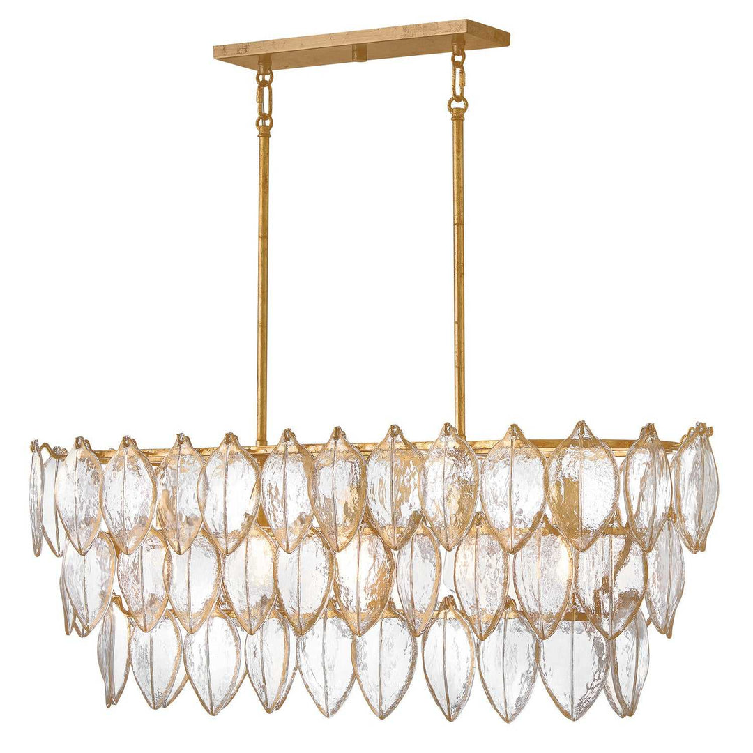 Amira LED Linear Pendant in Distressed Brass Fredrick Ramond Canada