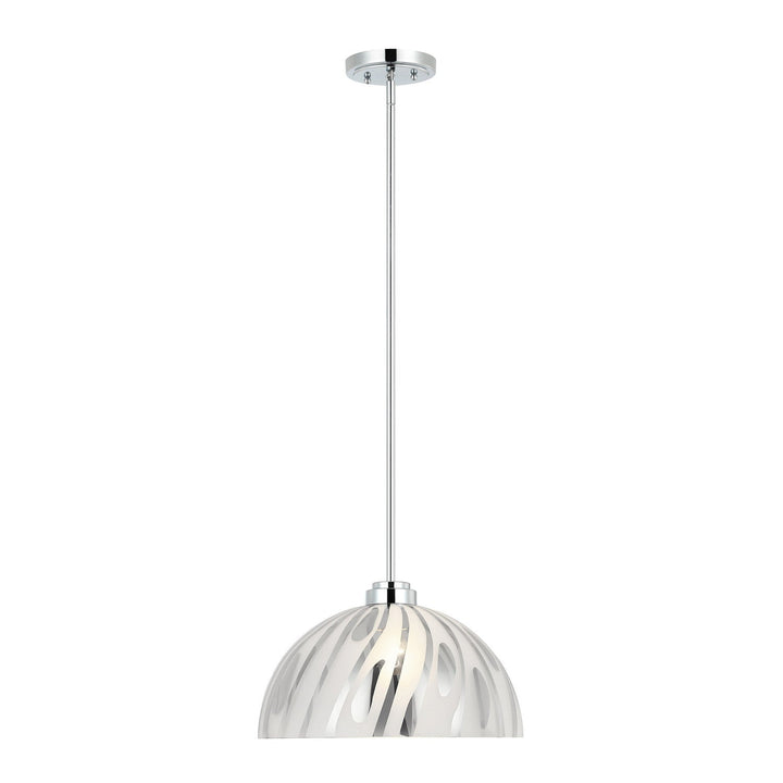 Chroman Empire One Light Pendant in Chrome Varaluz