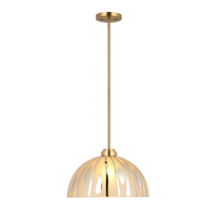 Chroman Empire One Light Pendant in Satin Gold Varaluz