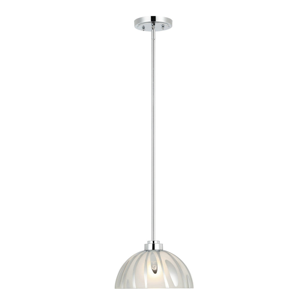 Chroman Empire One Light Pendant in Chrome Varaluz