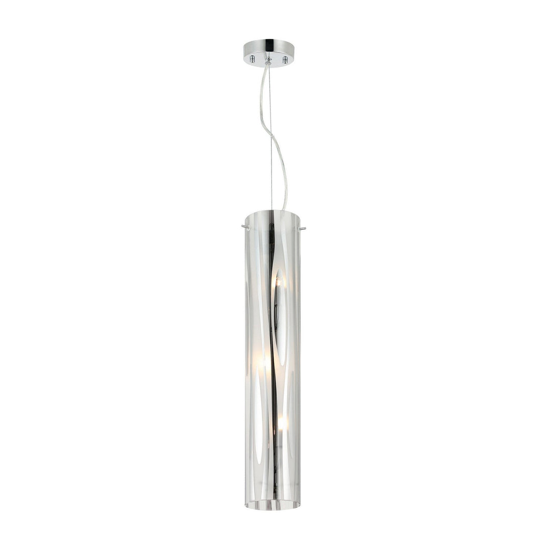 Chroman Empire Three Light Pendant in Chrome Varaluz