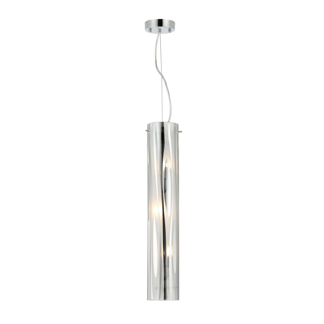 Chroman Empire Three Light Pendant in Chrome Varaluz