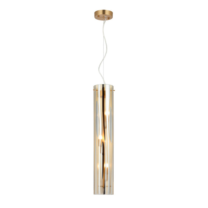 Chroman Empire Three Light Pendant in Satin Gold Varaluz