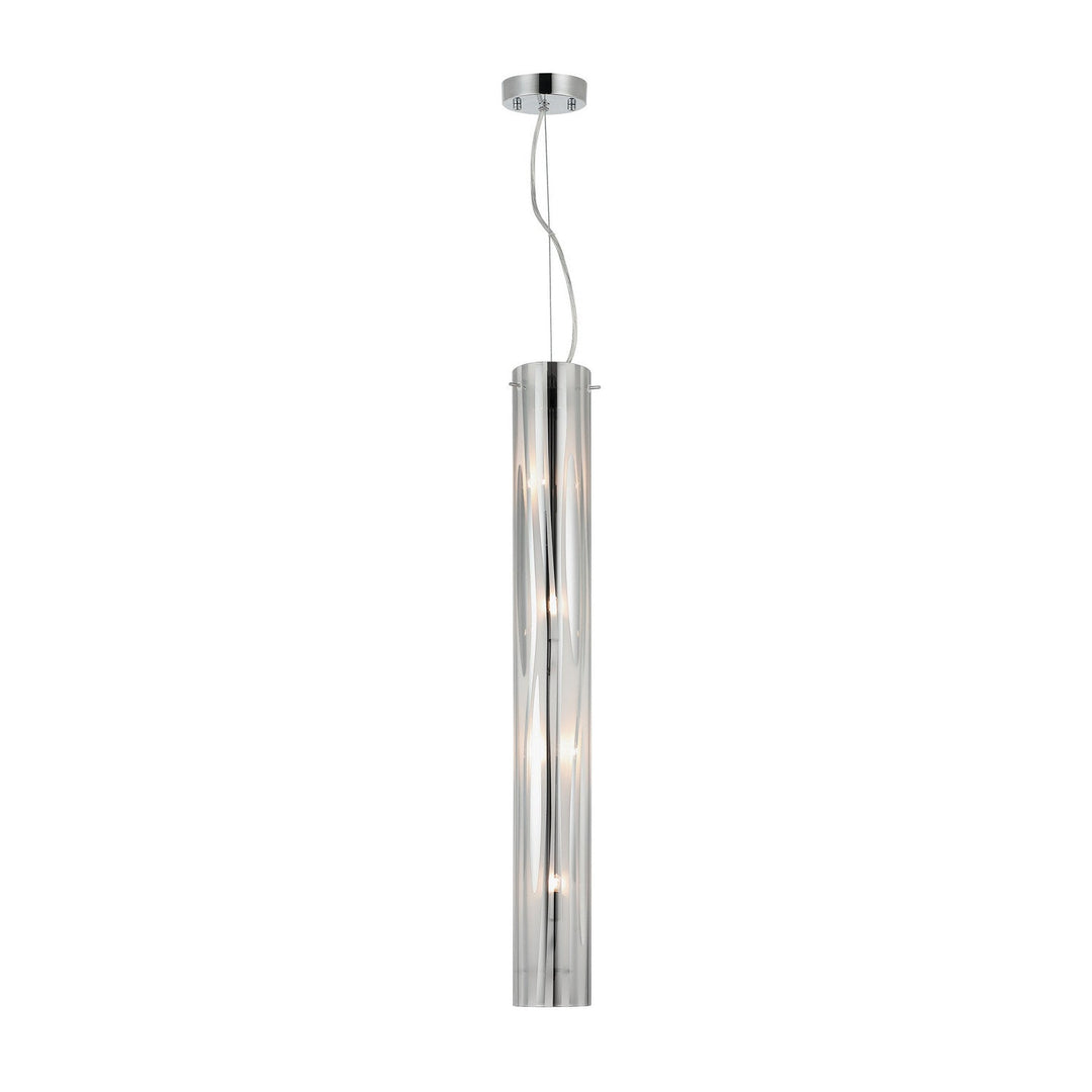 Chroman Empire Four Light Pendant in Chrome Varaluz