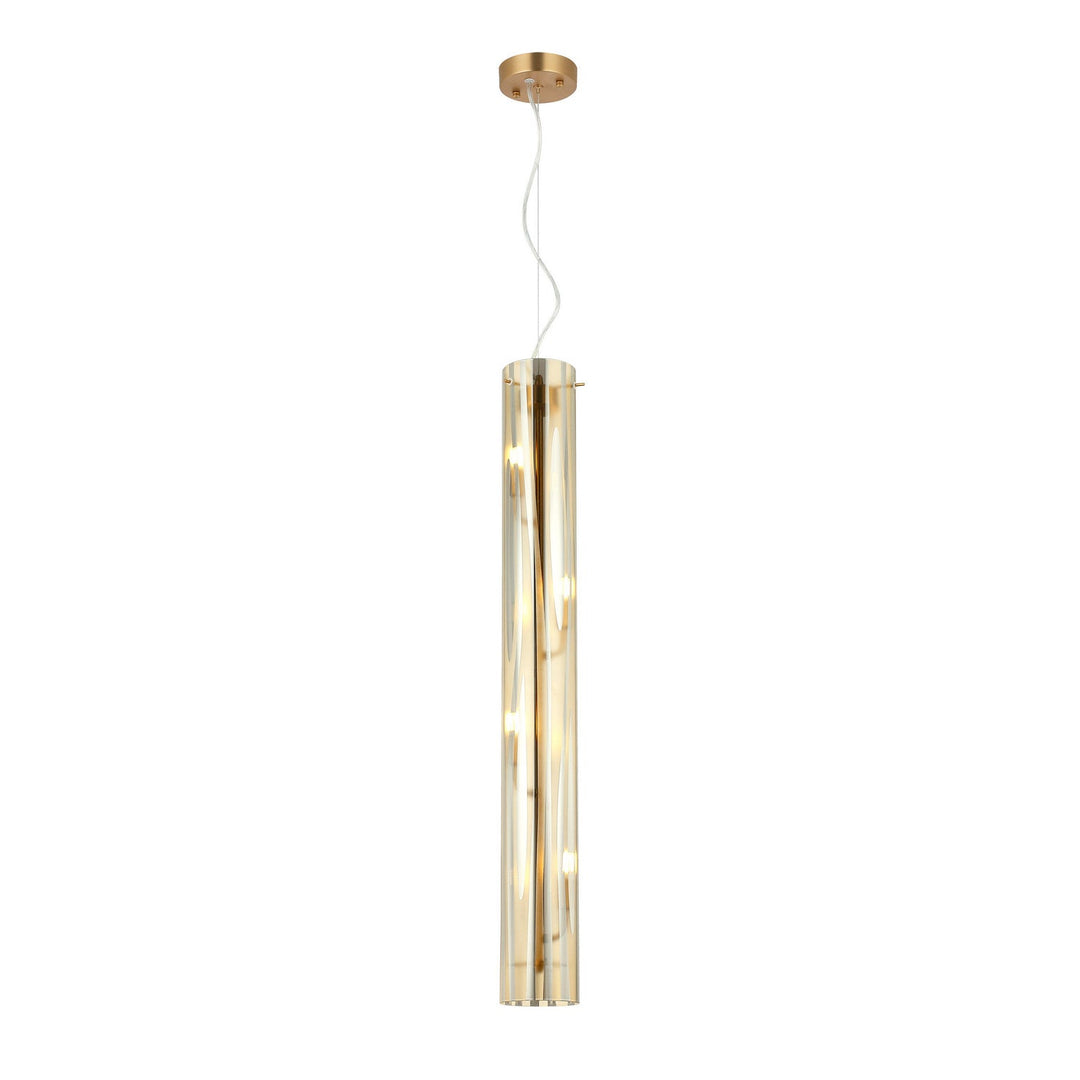Chroman Empire Four Light Pendant in Satin Gold Varaluz