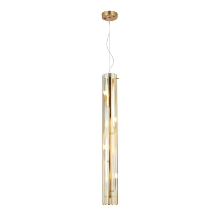 Chroman Empire Four Light Pendant in Satin Gold Varaluz