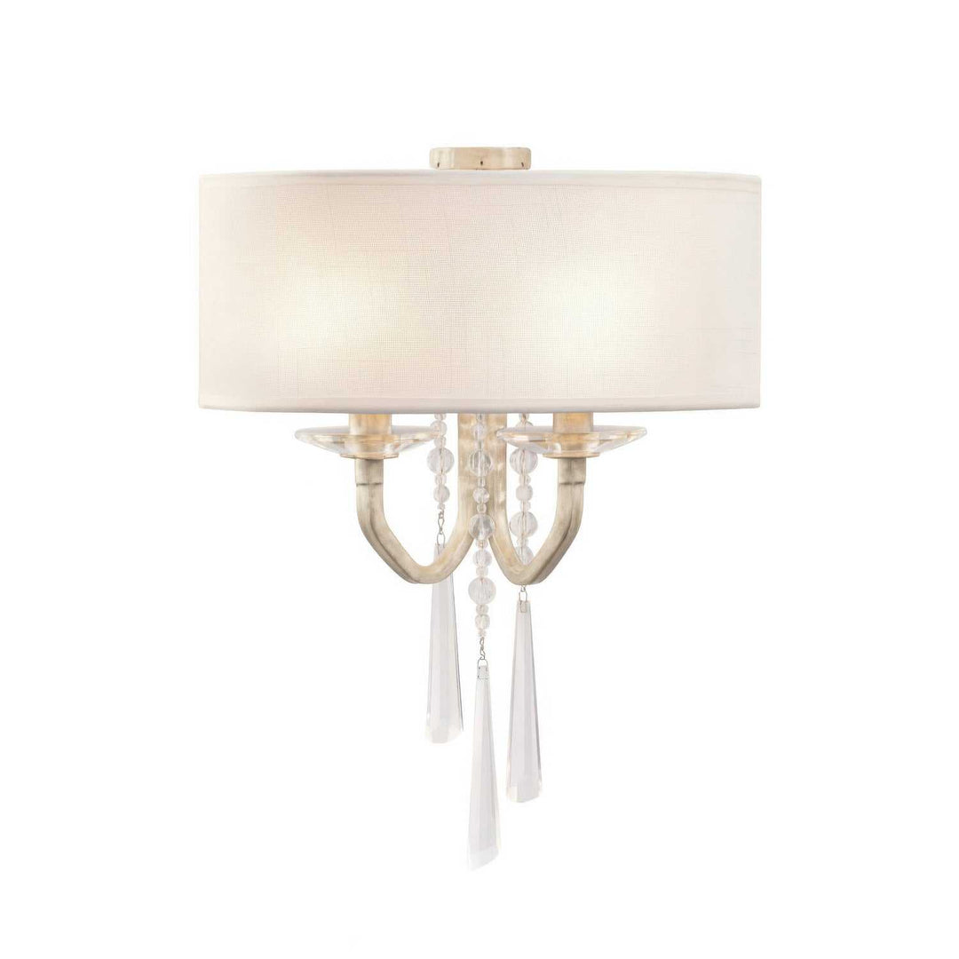 Barcelona Two Light Wall Sconce in Transcend Silver Varaluz