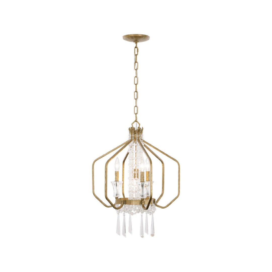 Barcelona Four Light Pendant in Brass Kisser Varaluz