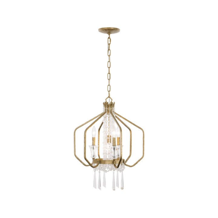 Barcelona Four Light Pendant in Brass Kisser Varaluz