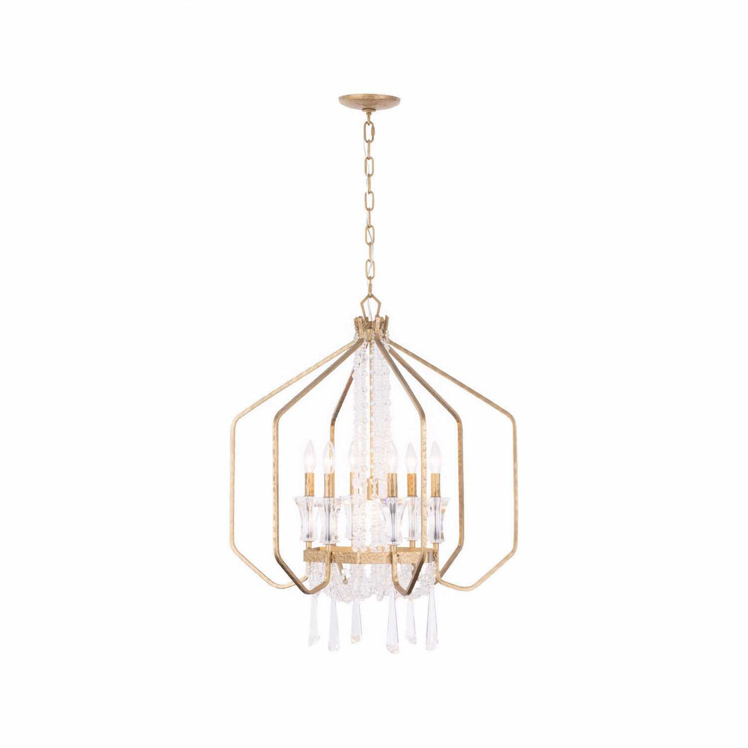 Barcelona Seven Light Pendant in Brass Kisser Varaluz
