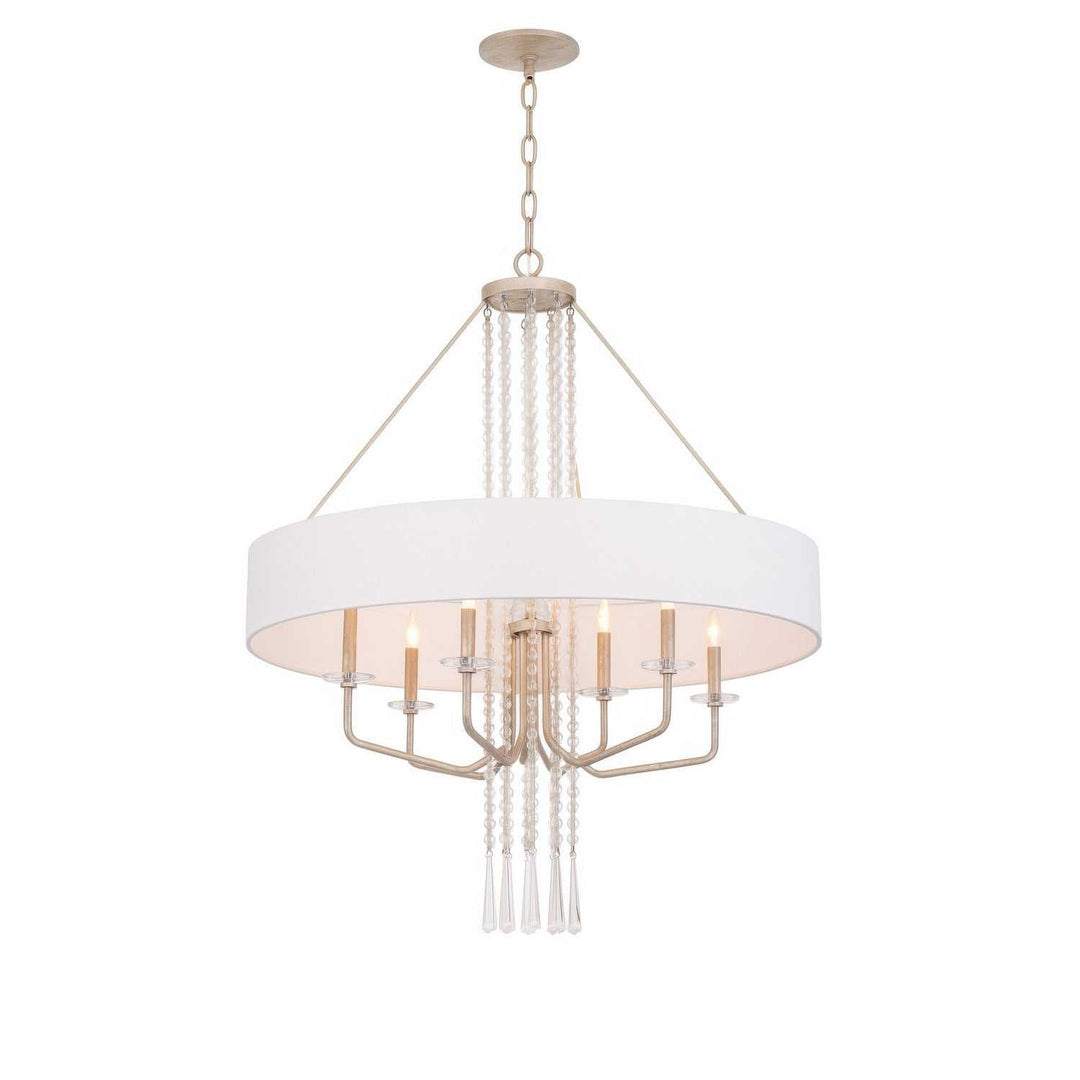 Barcelona Nine Light Pendant in Transcend Silver Varaluz
