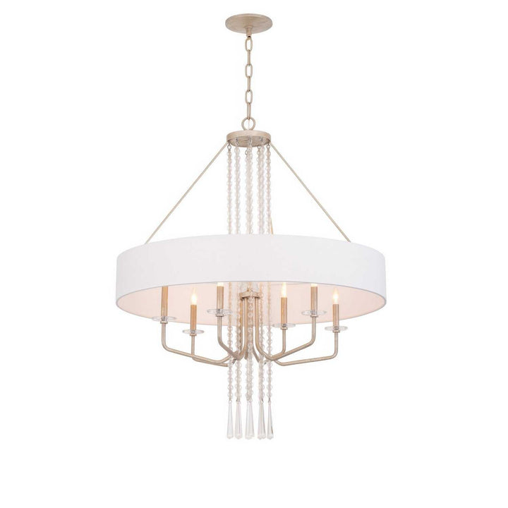 Barcelona Nine Light Pendant in Transcend Silver Varaluz