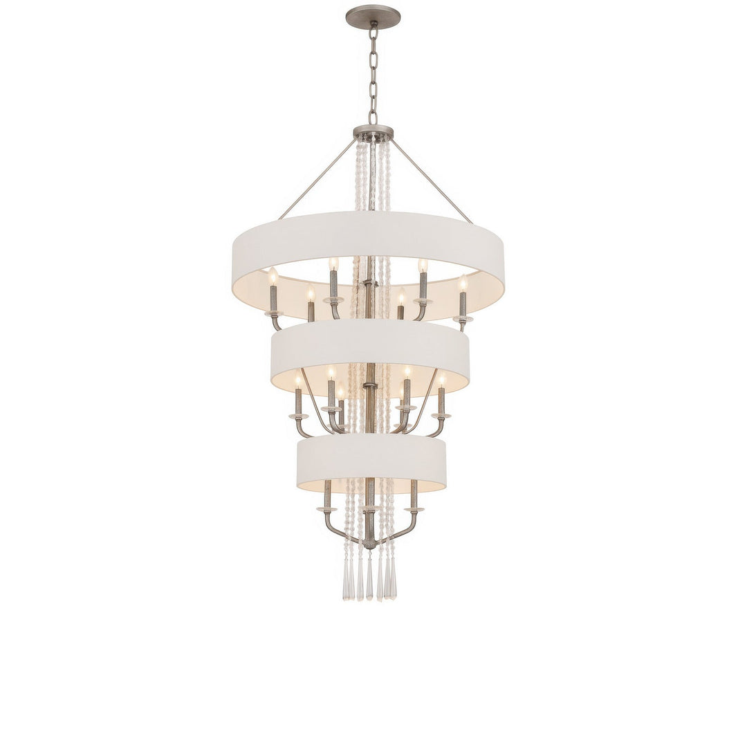 Barcelona 15 Light Pendant in Transcend Silver Varaluz