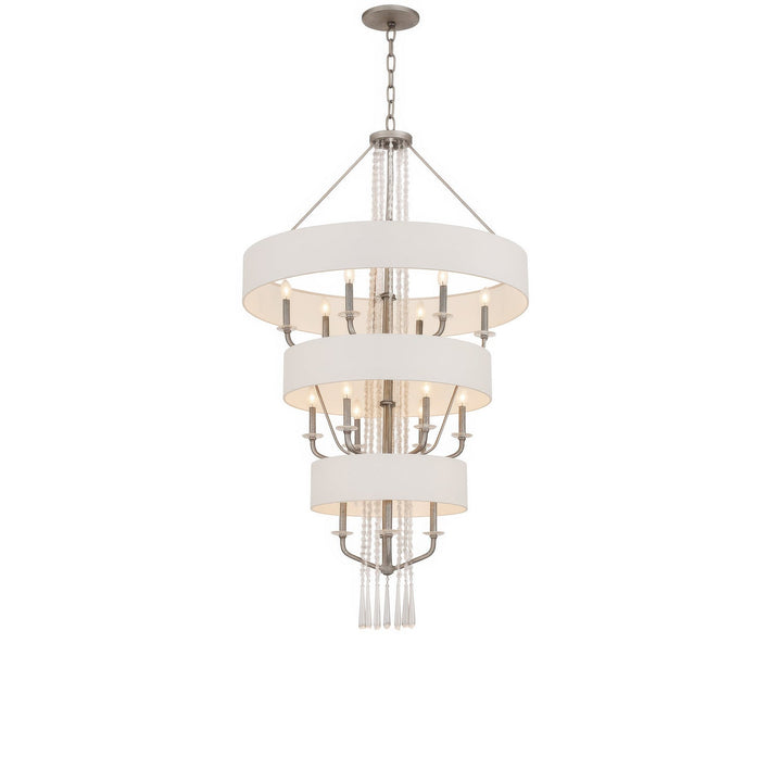Barcelona 15 Light Pendant in Transcend Silver Varaluz