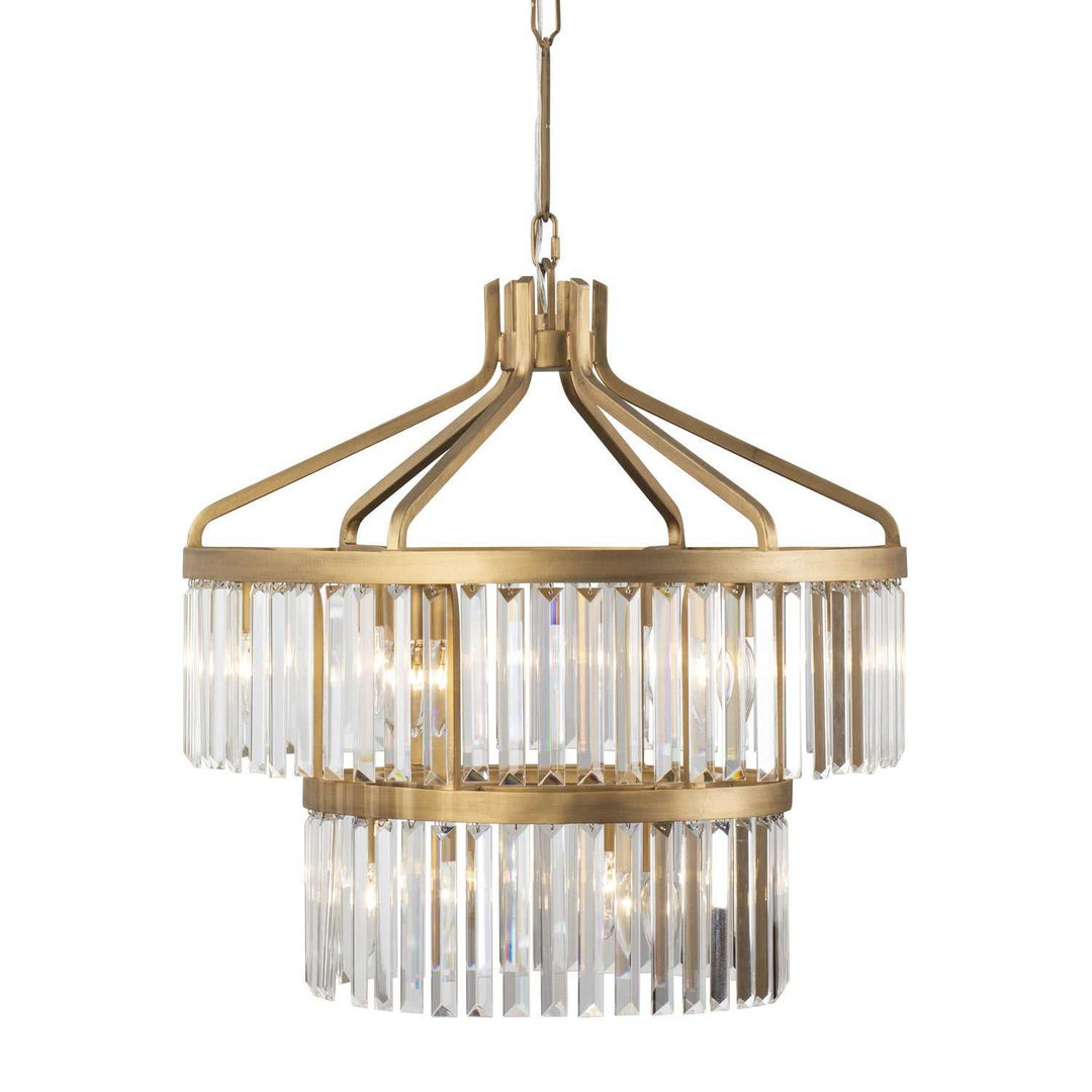 Social Club Nine Light Pendant in Havana Gold Varaluz