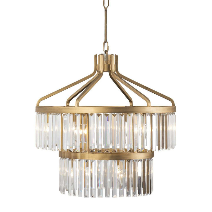 Social Club Nine Light Pendant in Havana Gold Varaluz