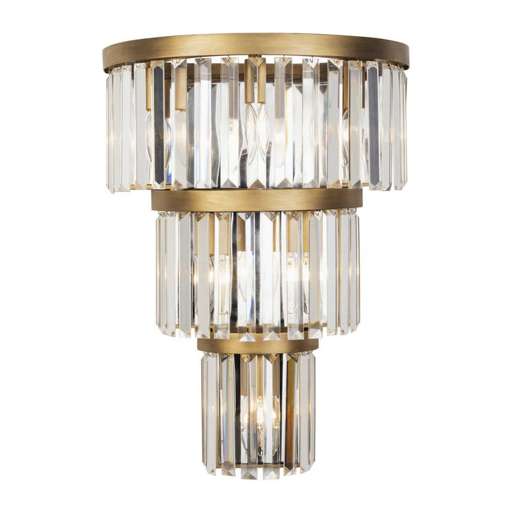 Social Club Six Light Wall Sconce in Havana Gold Varaluz