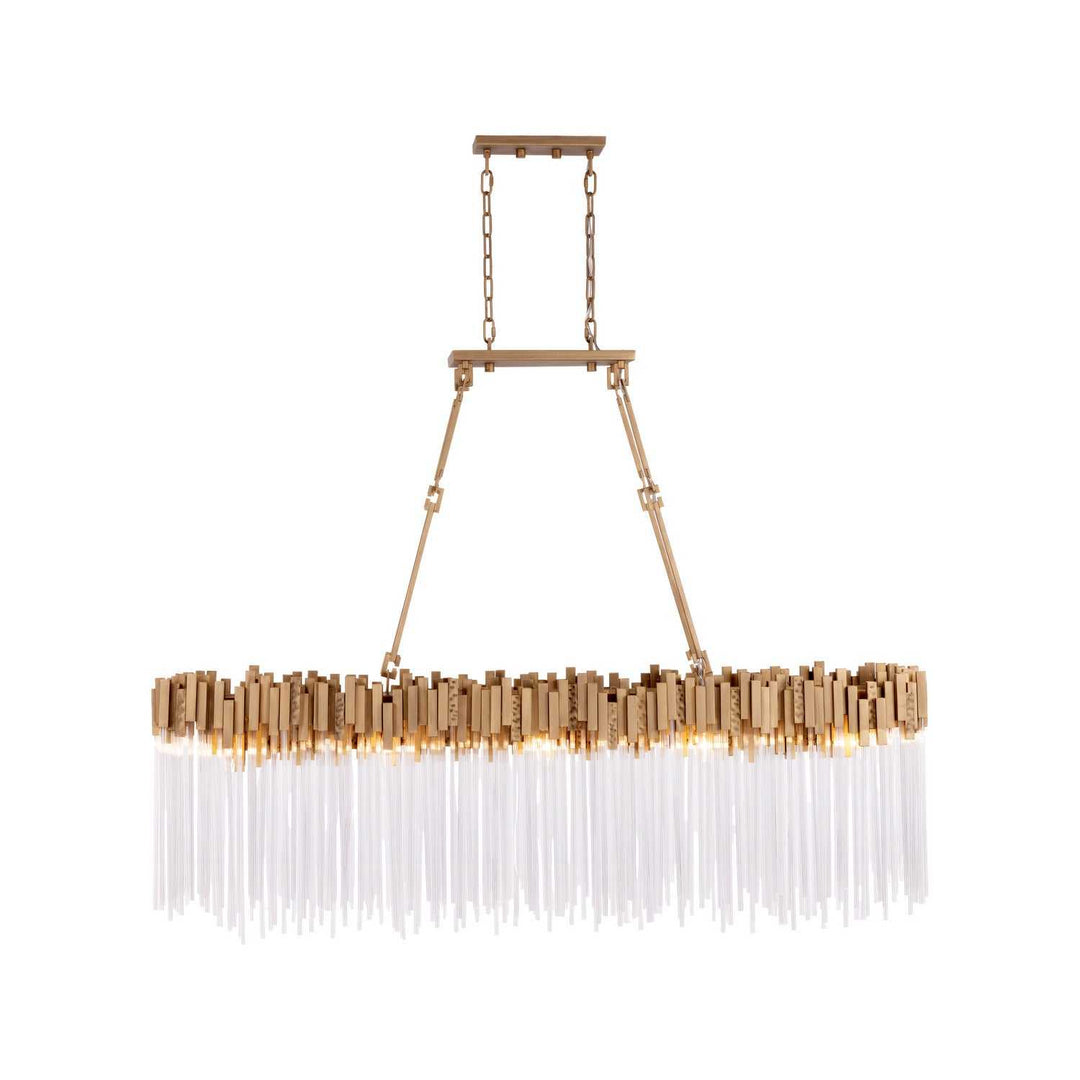 Matrix Ten Light Linear Pendant in Havana Gold Varaluz