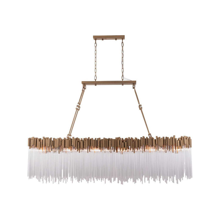 Matrix 12 Light Linear Chandelier in Havana Gold Varaluz