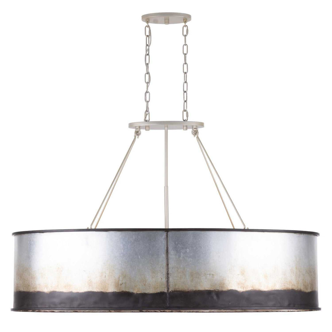 Cannery Five Light Linear Pendant in Ombre Galvanized Varaluz