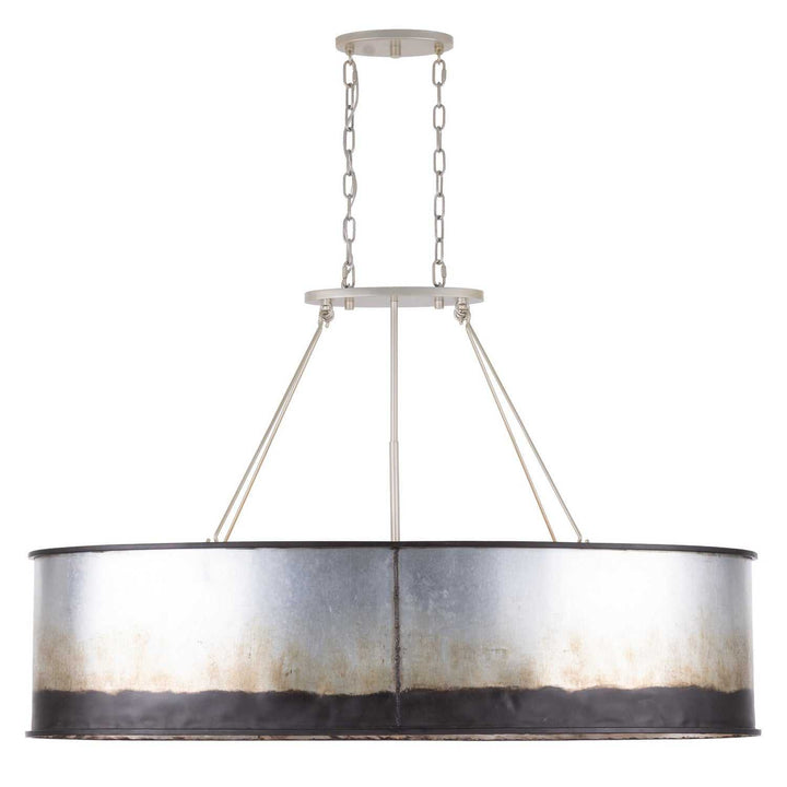 Cannery Five Light Linear Pendant in Ombre Galvanized Varaluz