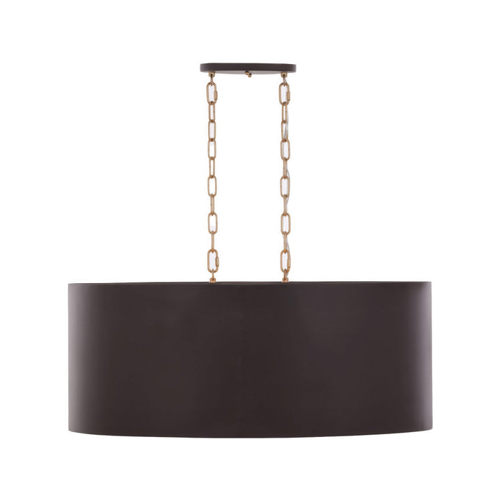 Cannery Six Light Pendant in Dark Bronze / French Gold Varaluz
