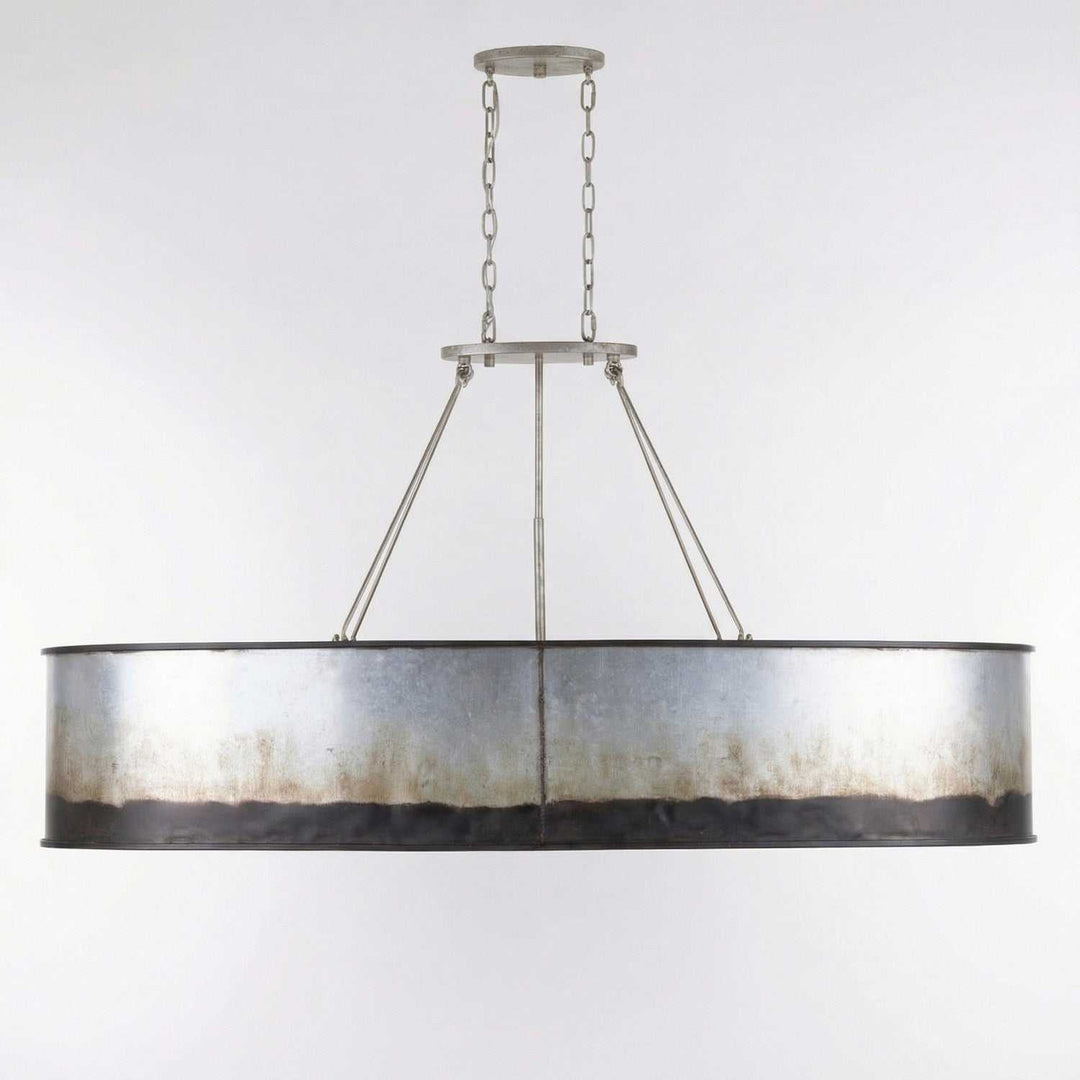 Cannery Seven Light Linear Pendant in Ombre Galvanized Varaluz
