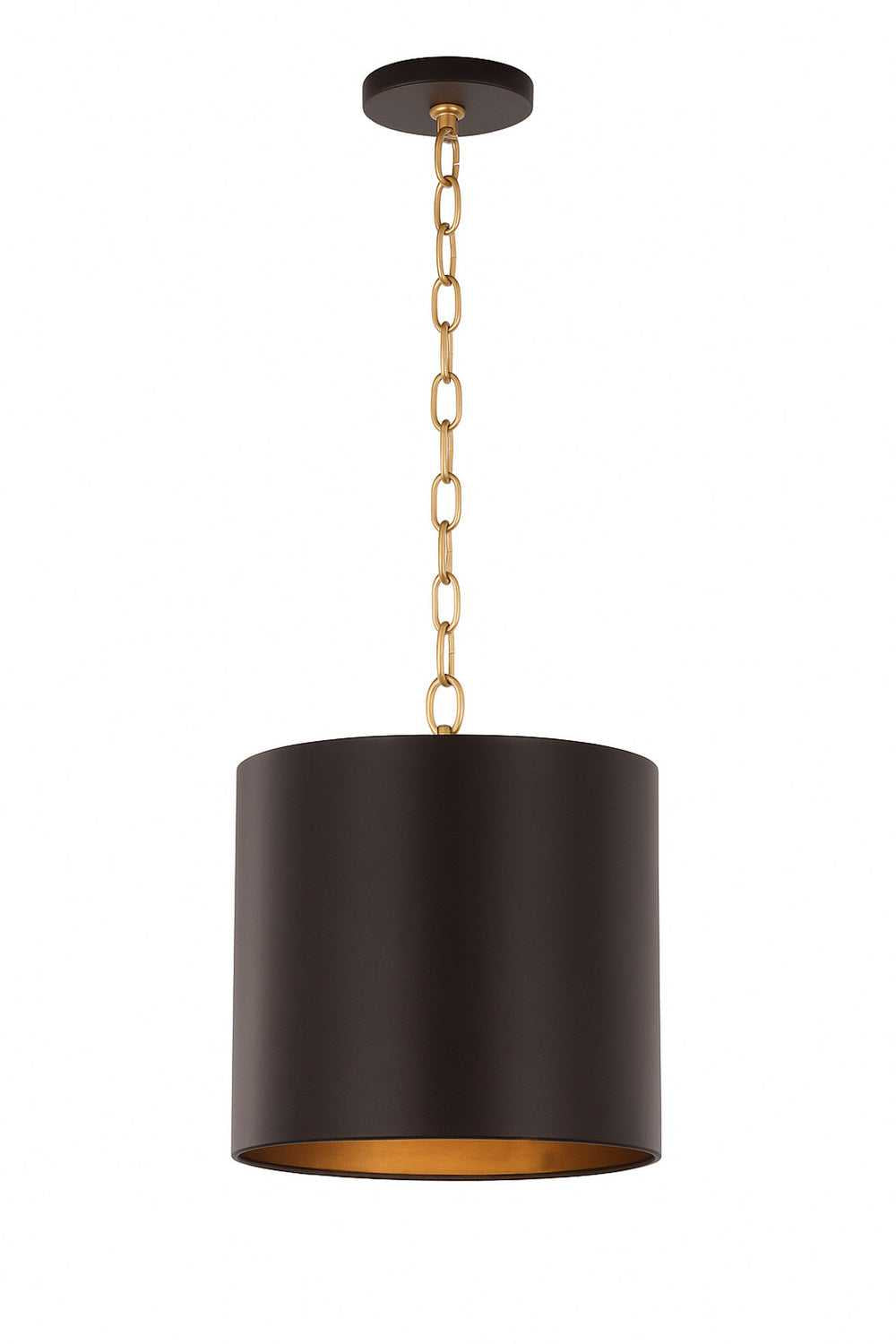 Cannery Three Light Pendant in Dark Bronze / French Gold Varaluz