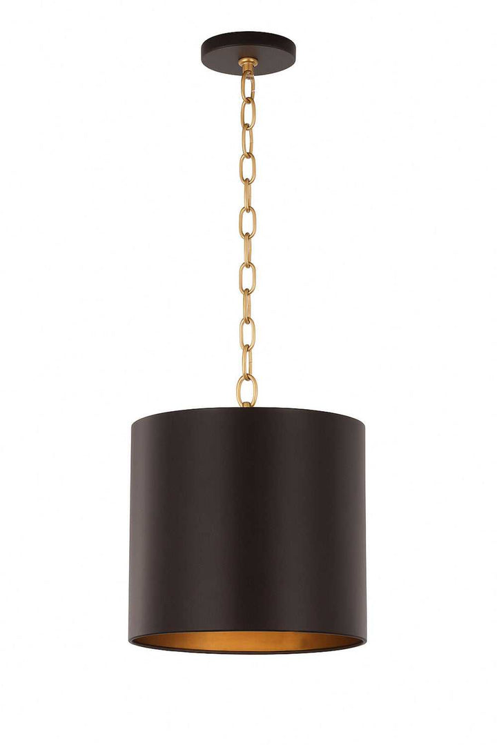 Cannery Three Light Pendant in Dark Bronze / French Gold Varaluz