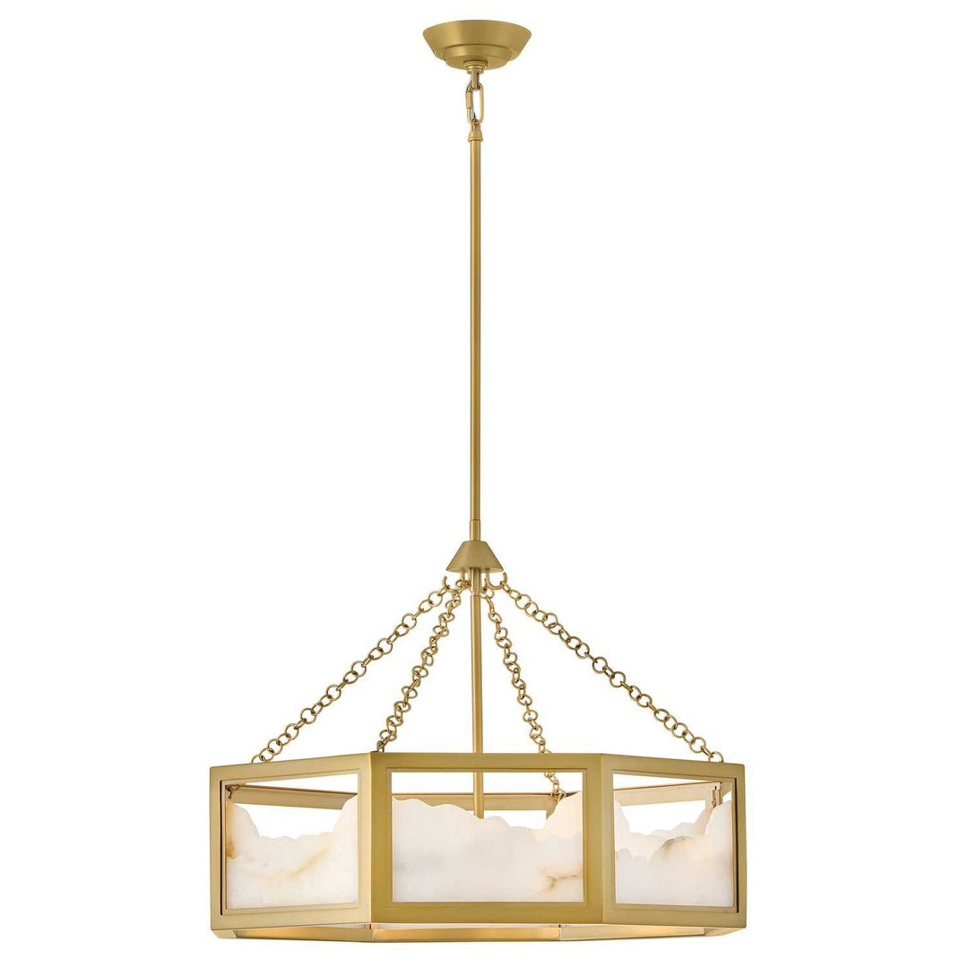 Veleta LED Chandelier in Lacquered Brass Fredrick Ramond Canada