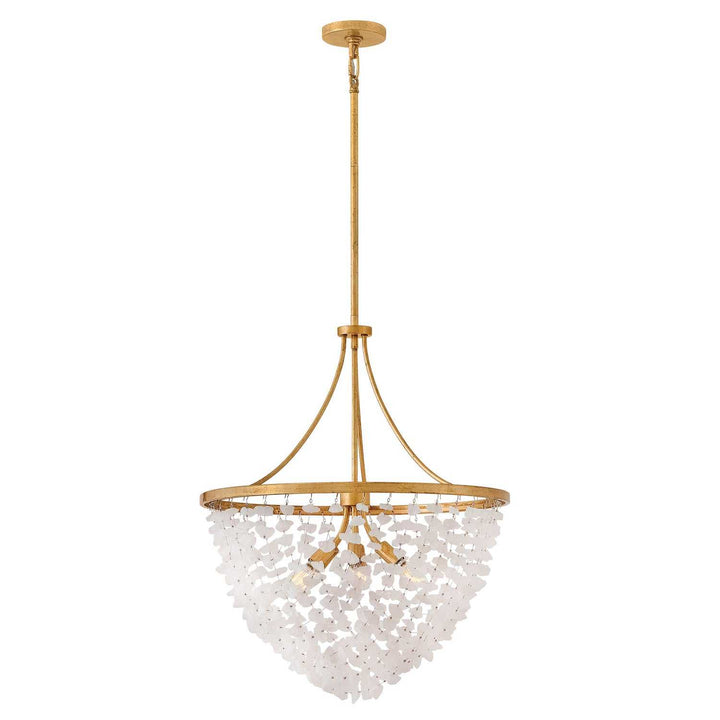 Myra LED Chandelier in Distressed Brass Fredrick Ramond Canada