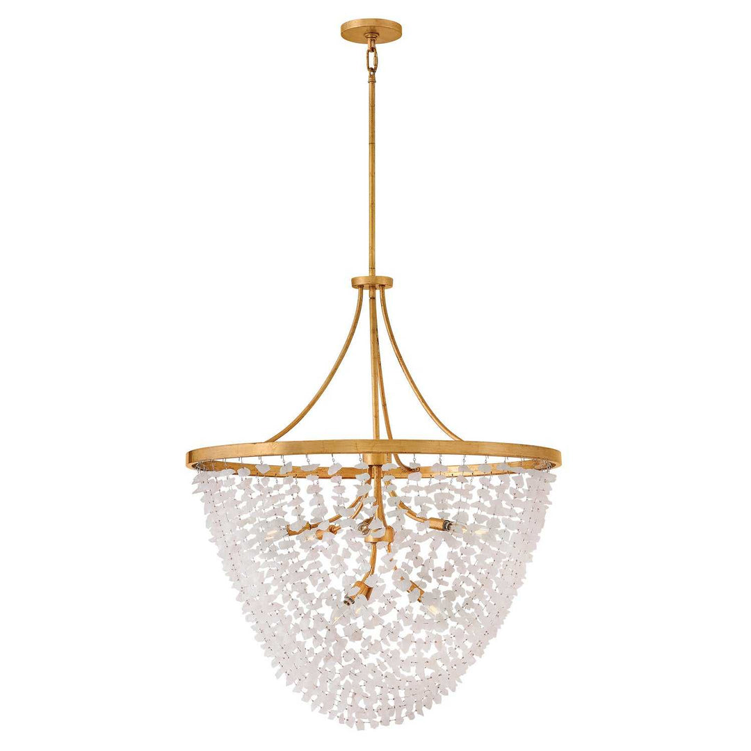 Myra LED Chandelier in Distressed Brass Fredrick Ramond Canada