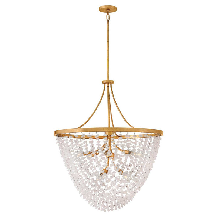 Myra LED Chandelier in Distressed Brass Fredrick Ramond Canada