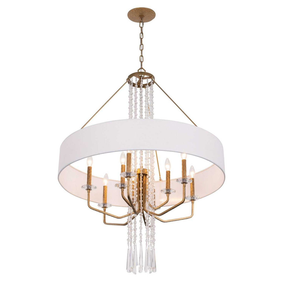 Barcelona Nine Light Pendant in Brass Kisser Varaluz