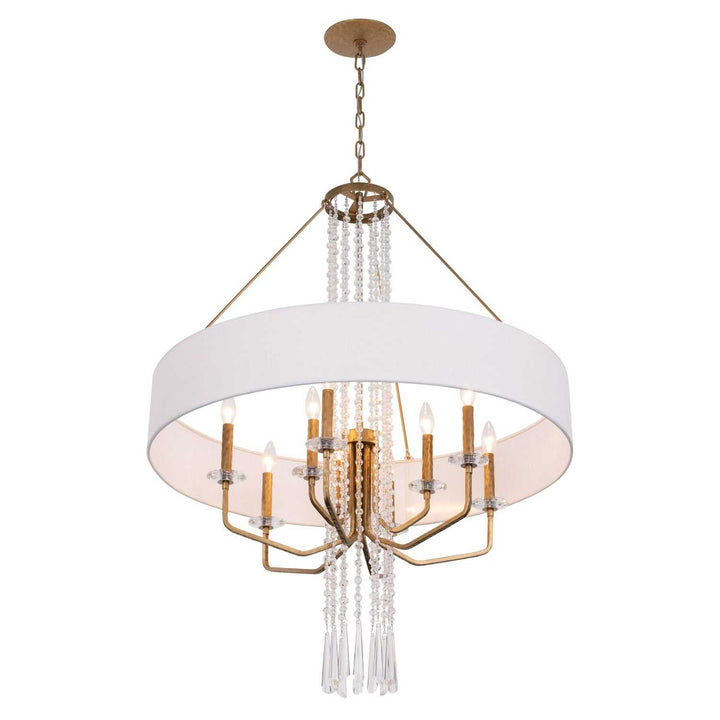 Barcelona Nine Light Pendant in Brass Kisser Varaluz